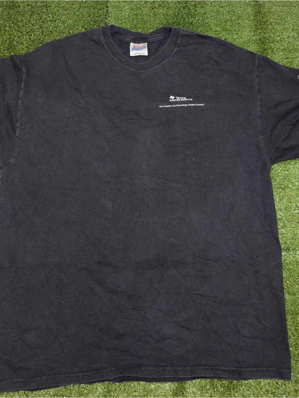 Black Short-Sleeve Crewneck T-Shirt with Small Chest Logo